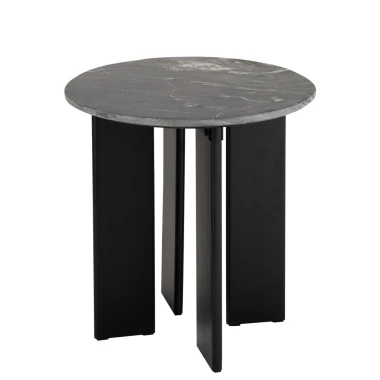 STOLIK BOCZNY MATHILDE MARBLE CZARNY - J-LINE