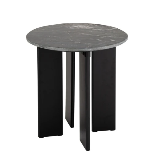 STOLIK BOCZNY MATHILDE MARBLE CZARNY - J-LINE