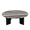 STOLIK KAWOWY MATHILDE MARBLE CZARNY / SZARY - J-LINE