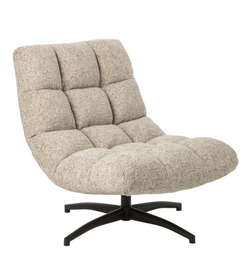 fotel pikowany matel ecru