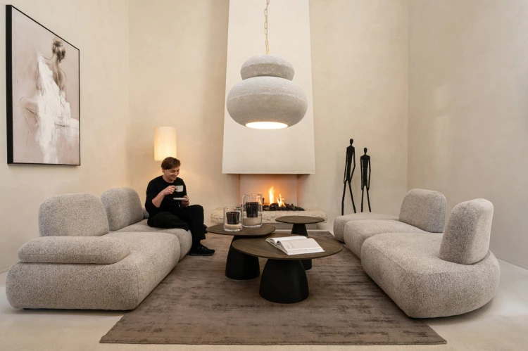 lampa sufitowa metalowa okrągła biała 2