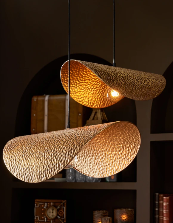 lampa sufitowa metalowa złota j-line
