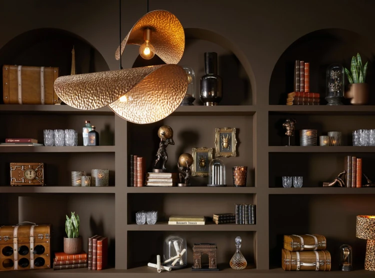lampa sufitowa metalowa złota j-line