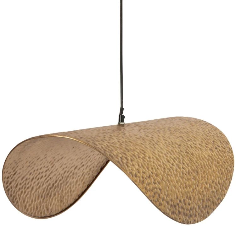 lampa sufitowa ribbon gold z metalu złota duża