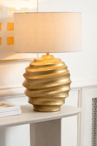 lampa stołowa twist gold
