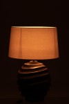 lampa stołowa twist brązowa z jasnym kloszem