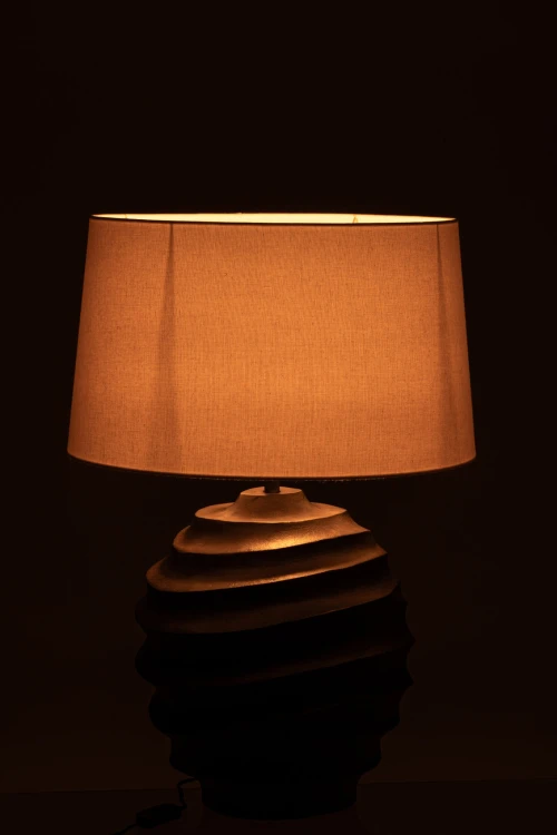 lampa stołowa twist brązowa z jasnym kloszem