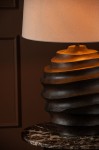 lampa stołowa twist brązowa z jasnym kloszem