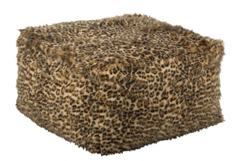 puf leopard w panterkę brązowa