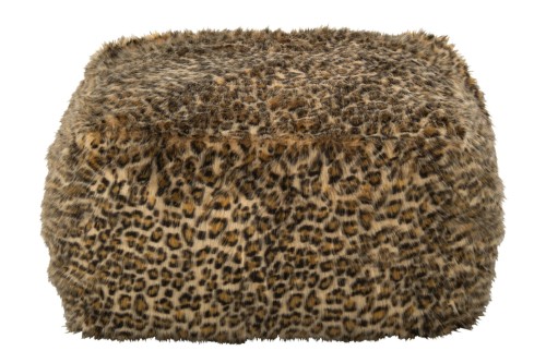 puf leopard w panterkę brązowa
