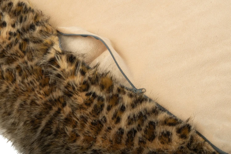 puf leopard w panterkę brązowa