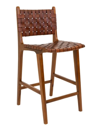 krzesło barowe hoker perugia leather brown house nordic