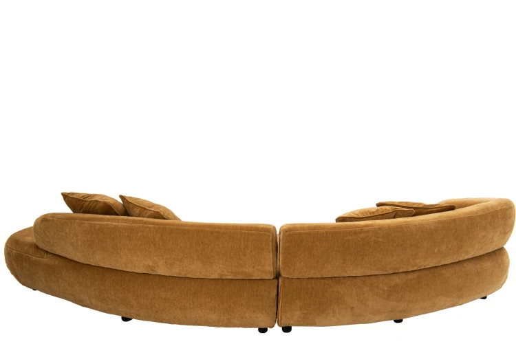 sofa modułowa 4 osobowa musztardowa żółta