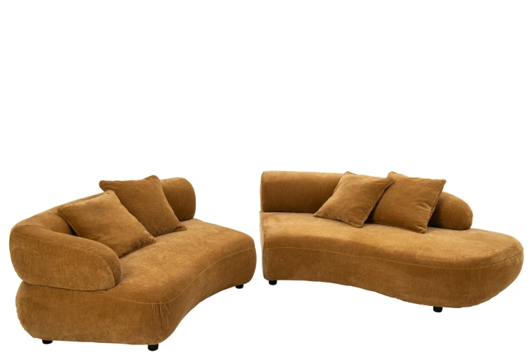 sofa modułowa 4 osobowa musztardowa żółta