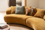 sofa modułowa 4 osobowa musztardowa żółta