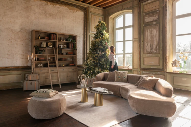 sofa modułowa Amber w kolorze brązowo szarym