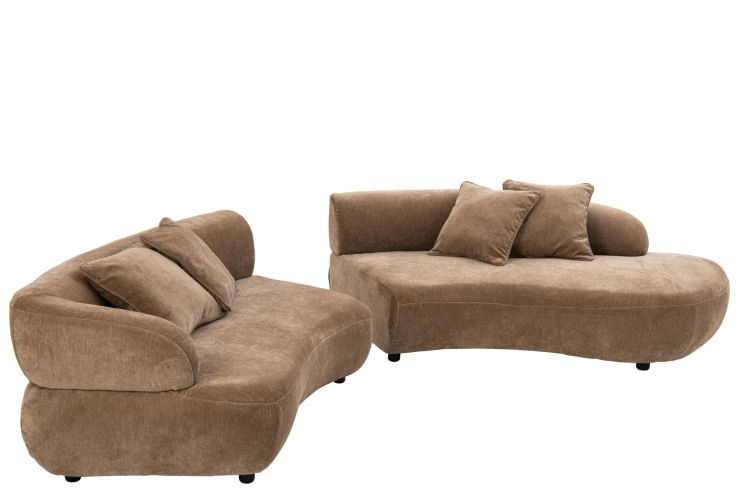 sofa modułowa Amber w kolorze brązowo szarym