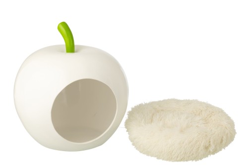 kosz dla kota apple jabłko biały