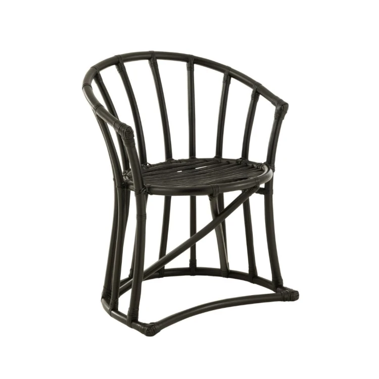 krzesło rattan czarne- j-line