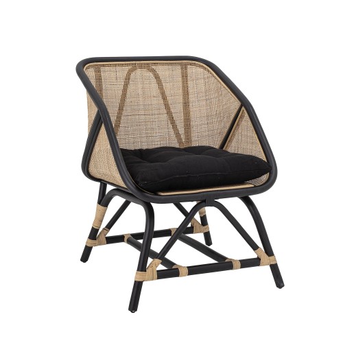 krzesło rattan czarne Loue Lounge Bloomingville 82051381.jpg