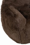 Fotel Cutie Brown brązowy pluszowy J-Line