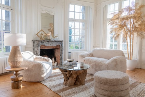 Sofa Cutie Cream pluszowa J-Line
