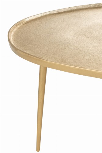 Stoliki boczne Vinta Aluminium Gold - zestaw 2 - J-Line