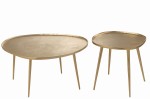 Stoliki boczne Vinta Aluminium Gold - zestaw 2 - J-Line