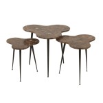 Stoliki boczne Bee marmur brown black - J-Line
