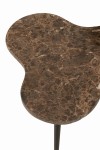 Stoliki boczne Bee z marmurowym blatem brown black - J-Line