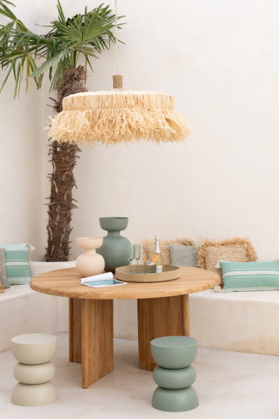 stół okrągły teak natural j-line