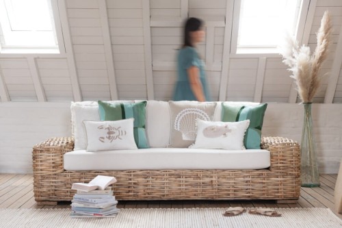 sofa rattan natura 3-osobowa j-line