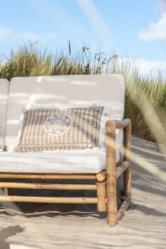 sofa zanzibar bamboo natural white j-line