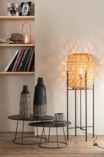 stolik boczny oval wood brown medium j-line