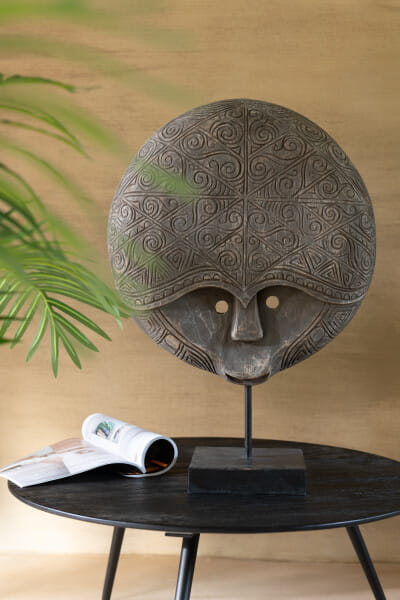 stoliki round teak black zestaw 4 j-line