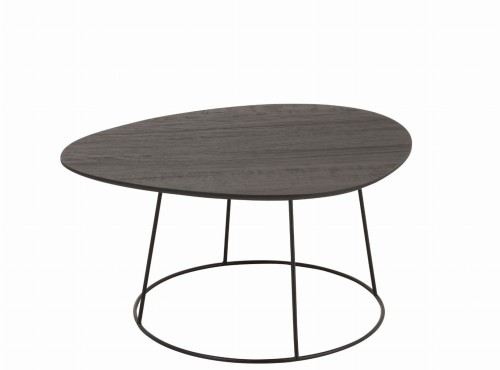 stolik boczny oval wood brown medium j-line