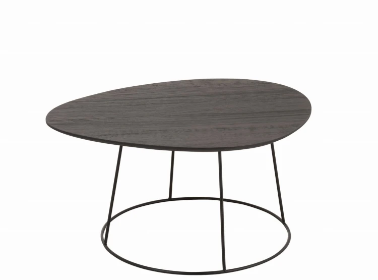 stolik boczny oval wood brown medium j-line