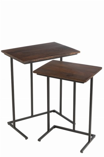 stoliki boczne loft mango zestaw 2 j-line
