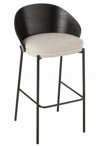 krzesło barowe lone ply czarno szare j-line