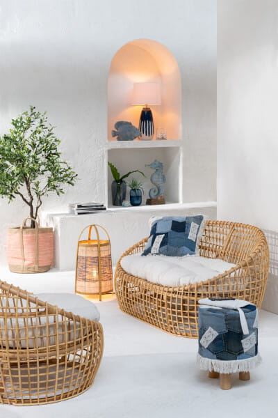 fotel lise rattan naturalny j-line