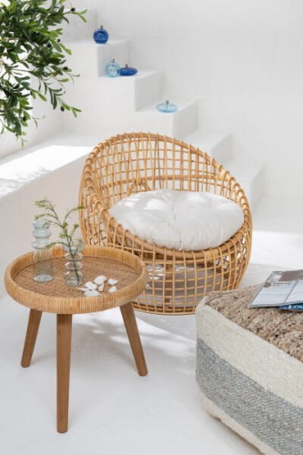 fotel lise rattan naturalny j-line