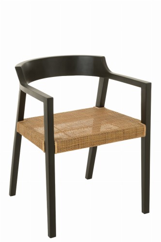 krzesło emma teak czarnobrązowe j-line