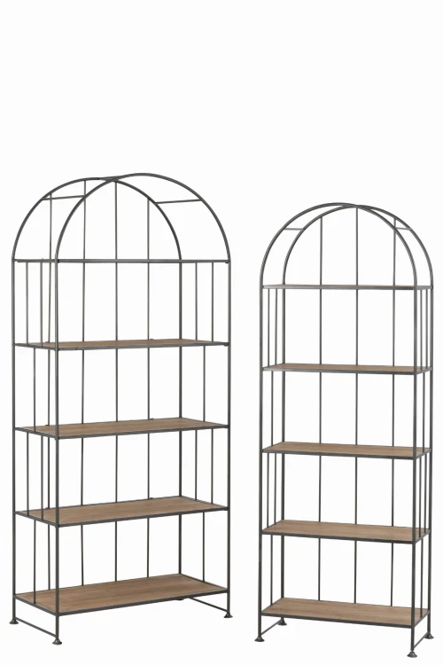regał metalowy metal drewno zestaw 2  j-line