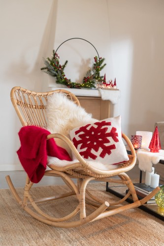 fotel bujany rattan naturalny j-line