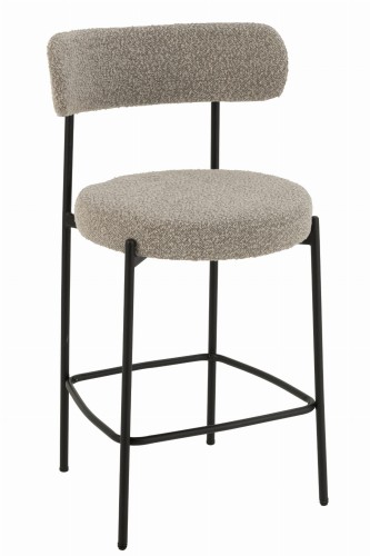 krzesło barowe boucle grey black j-line