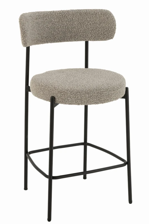 krzesło barowe boucle grey black j-line