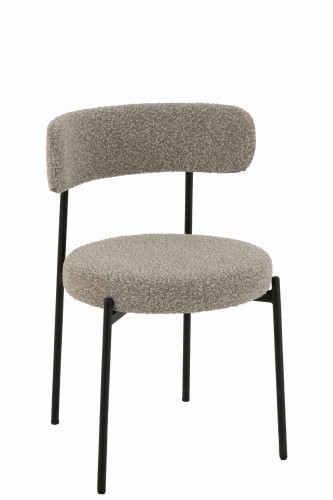 krzesło boucle grey black j-line