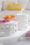 stolik kawowy carving white j-line