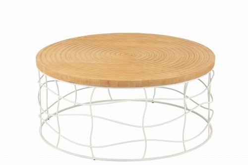 stolik kawowy iron natural white j-line
