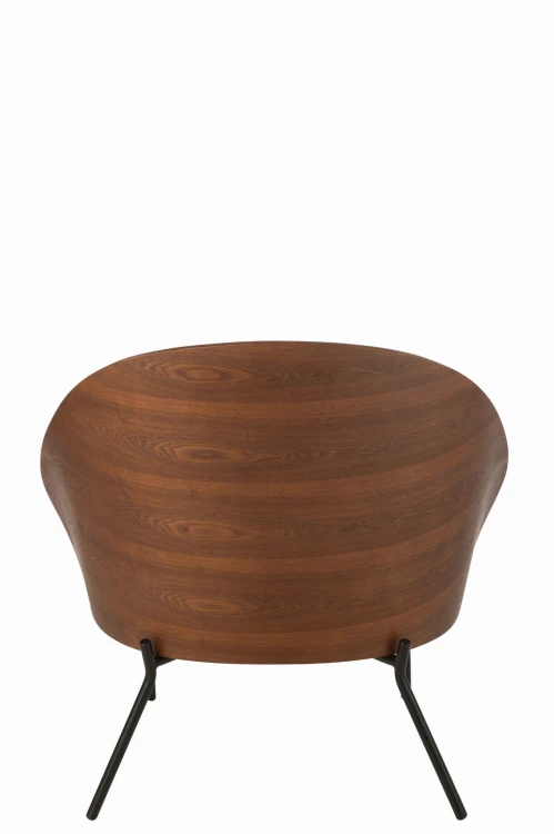 fotel lounge lone ply drewno metal brown beige j-line